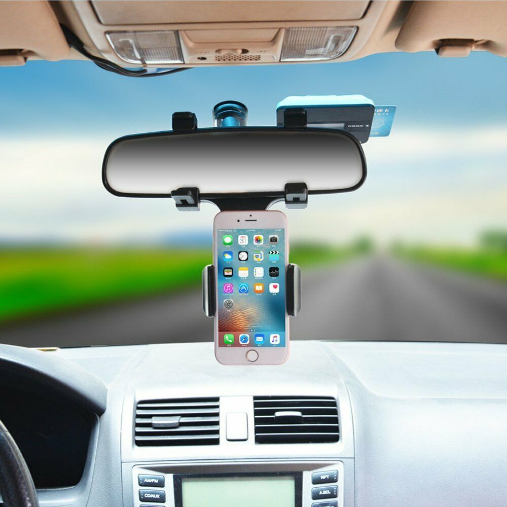 Universal Auto Rückspiegel Montieren Stehen GPS Handy Halter 360 Rotation