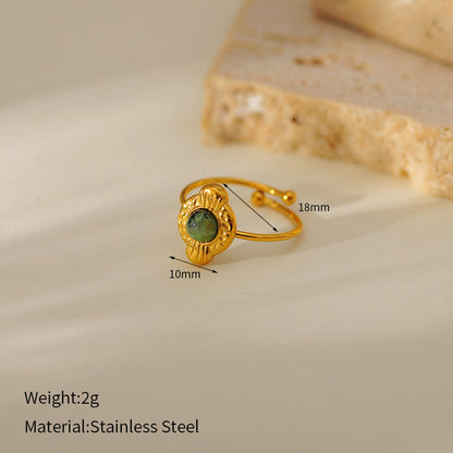 Vintage Natural Stone Ring Fashion