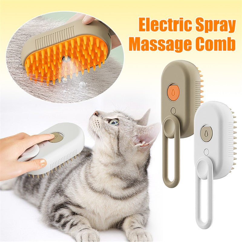 Cat Steam Brush Steamy Dog Brush 3 In 1 Electric Spray Cat Hair Brushes For Massage Pet Grooming Comb Hair Removal Combs Pet Products - RazzX