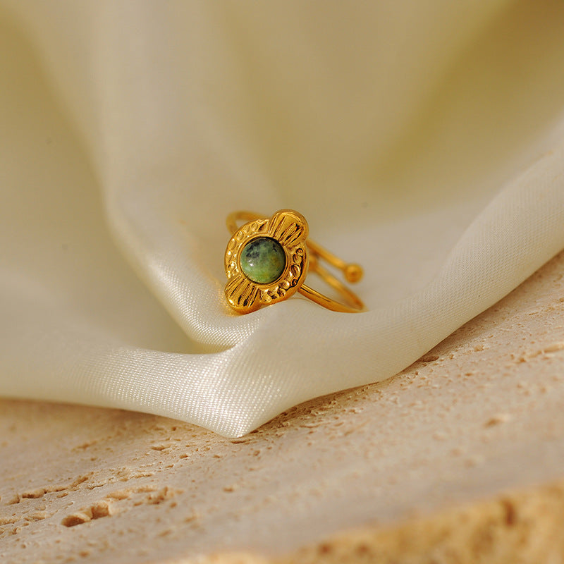 Vintage Natural Stone Ring Fashion