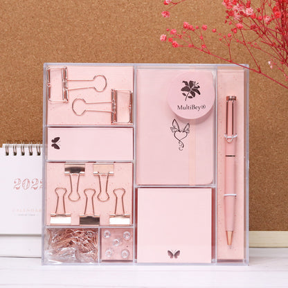 Rose Gold Stationery Set Gift Box Student Office Stationery