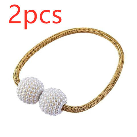 Magnetic Curtain Tiebacks Pearl Beads