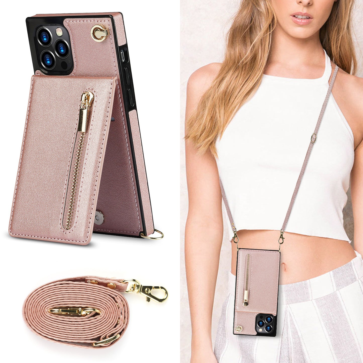 Zipper-Fall Telefon Fall Crossbody