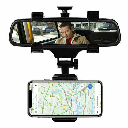 Universal Auto Rückspiegel Montieren Stehen GPS Handy Halter 360 Rotation