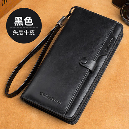 Men's Long Wallet Genuine Leather Wallet