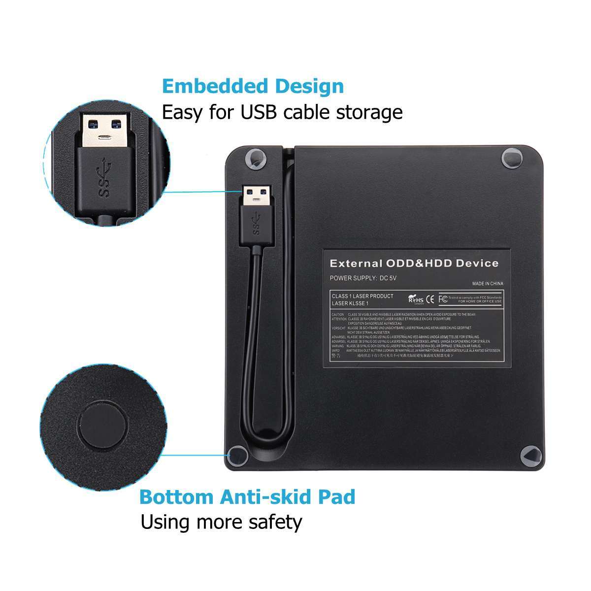 USB3.0 external optical drive removable DVD CD burner