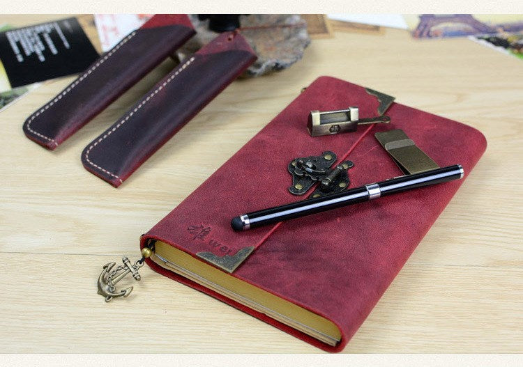 Retro leather notebook