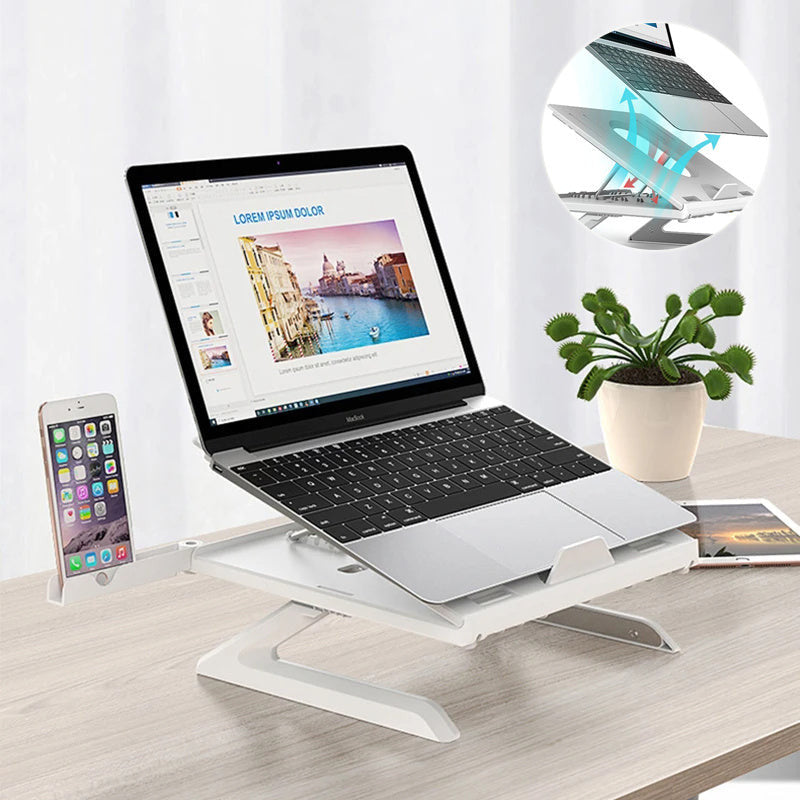 New Laptop Stand Multifunctional Folding Lift Portable Laptop Stand Monitor Increase Rack Aluminum Alloy Base.