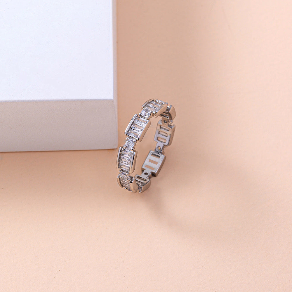 Zircon Square Ring Jewelry Ring Accessories Female Ring