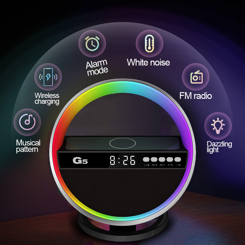 2024 New Multifunction RGB Night Light Wireless Charger Bluetooth Speaker Large G Ambience Light Home Decor - RazzX