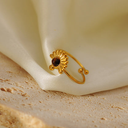 Vintage Natural Stone Ring Fashion