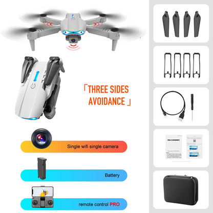 4K Dual Kamera Fernbedienung Drei-seitige Hindernis Vermeidung Drone