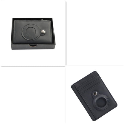 Wallet-PU Leather Airtag Card Holder RFID Anti-theft Card Holder