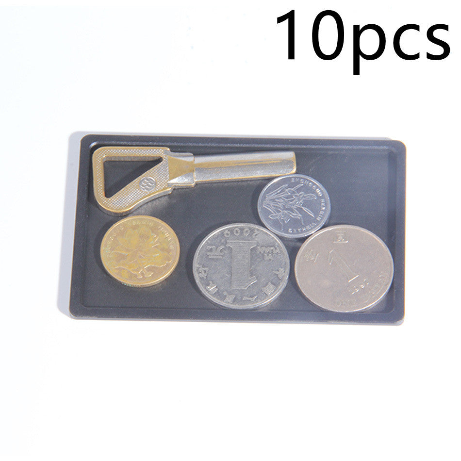 Wallet Card Holder Universal Aluminum Alloy Key Coin Tray Storage Box