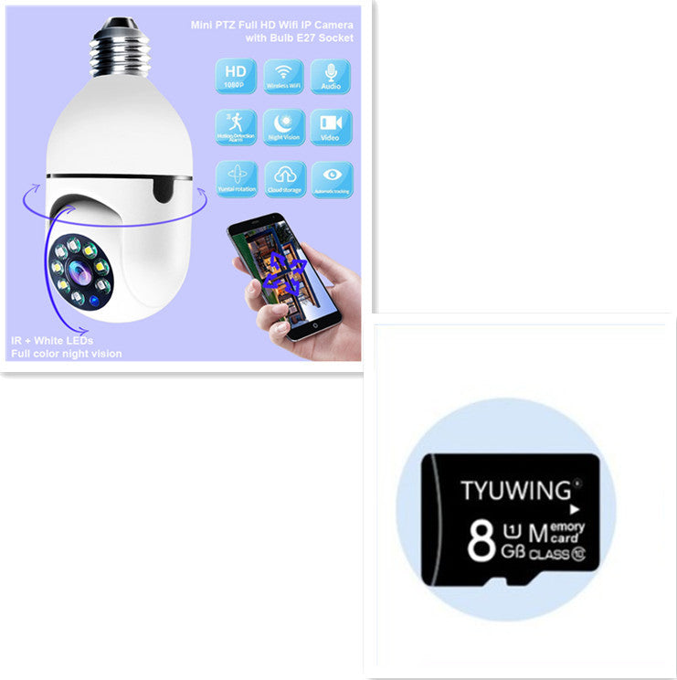 WiFi CAMERA 1080P Bulb 4X Zoom Camera E27 Home 5GWiFi Alarm Monitor