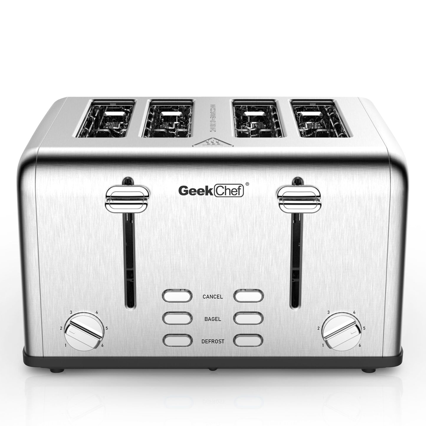 Verbieten Regale In Die Amazon. Toaster 4 Scheibe, Geek Chef Edelstahl Extra Breite Slot Toaster Mit Dual Control Panels Von Bagel, abtauung, Stornieren Funktion, Ban Amazon