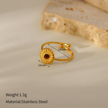 Vintage Natural Stone Ring Fashion