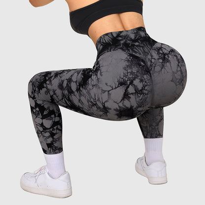 Nahtlose Tie Dye Leggings Frauen Yoga Hosen Push-Up Sport Fitness Lauf Gym Leggings