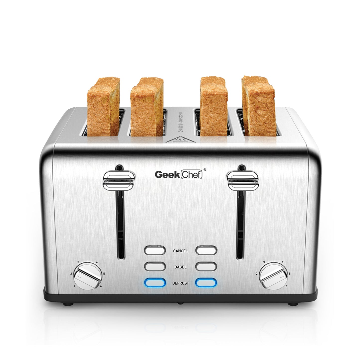 Verbieten Regale In Die Amazon. Toaster 4 Scheibe, Geek Chef Edelstahl Extra Breite Slot Toaster Mit Dual Control Panels Von Bagel, abtauung, Stornieren Funktion, Ban Amazon