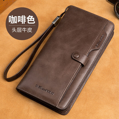 Men's Long Wallet Genuine Leather Wallet