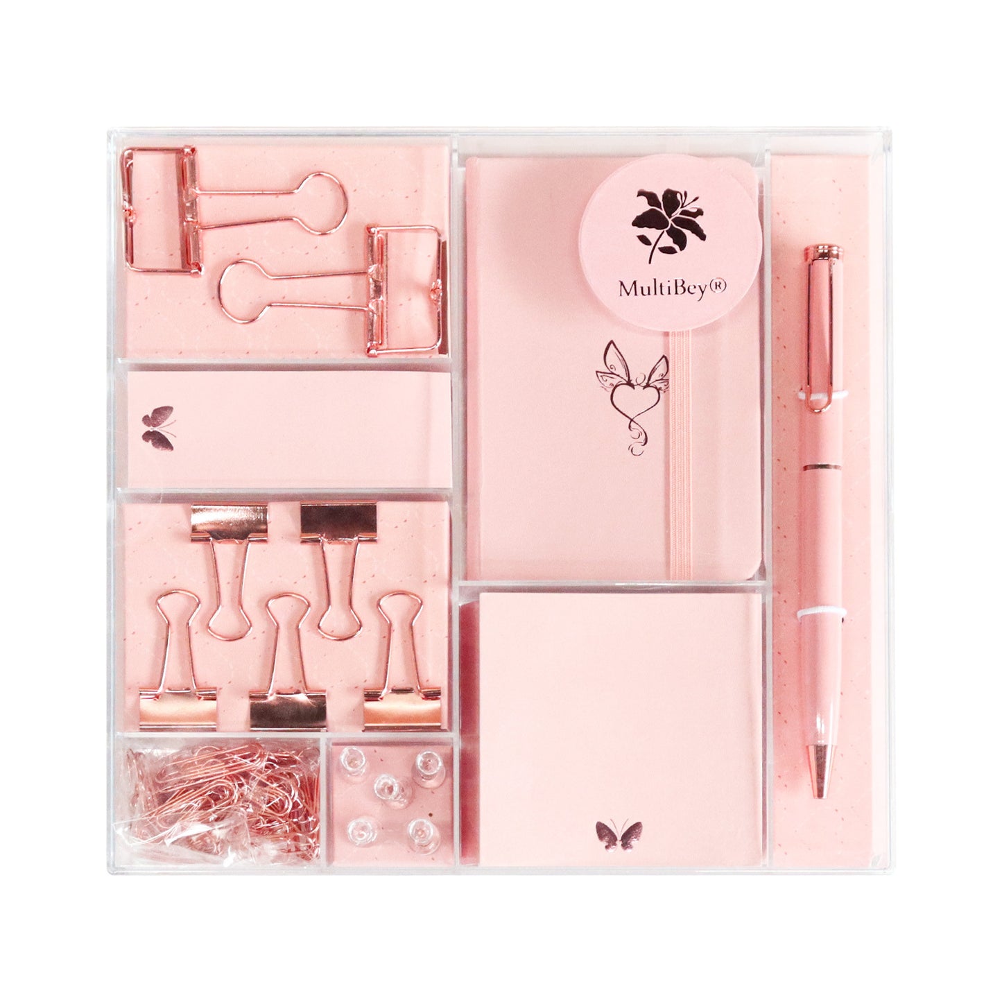 Rose Gold Stationery Set Gift Box Student Office Stationery