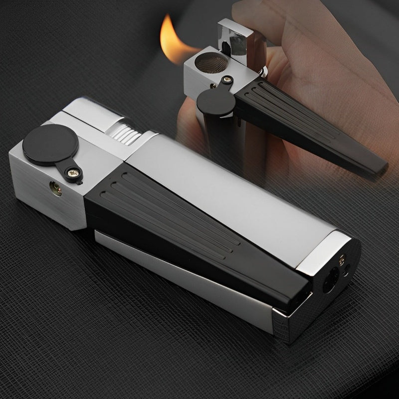 Encendedor Pipe Lighter Creative Foldable Metal Lighter Pipe Combination Portable Folding Pipe Lighter Smoking Men's Smoking Gadget - RazzX