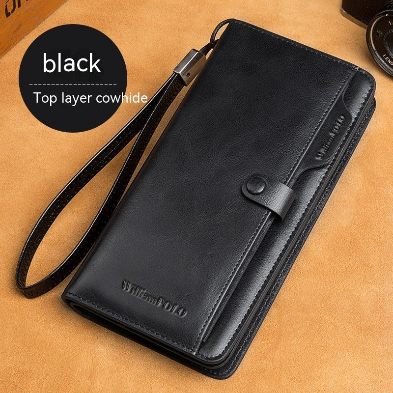 Men's Long Wallet Genuine Leather Wallet