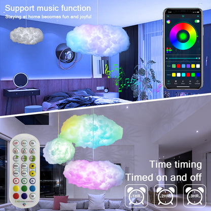 USB Wolke Licht APP Control Musik Synchronisation 3D RGBIC Umgebungs Licht Blitz Simulation Wolken Schlafzimmer Zimmer Licht