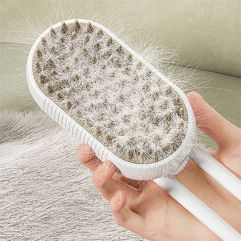 Cat Steam Brush Steamy Dog Brush 3 In 1 Electric Spray Cat Hair Brushes For Massage Pet Grooming Comb Hair Removal Combs Pet Products - RazzX